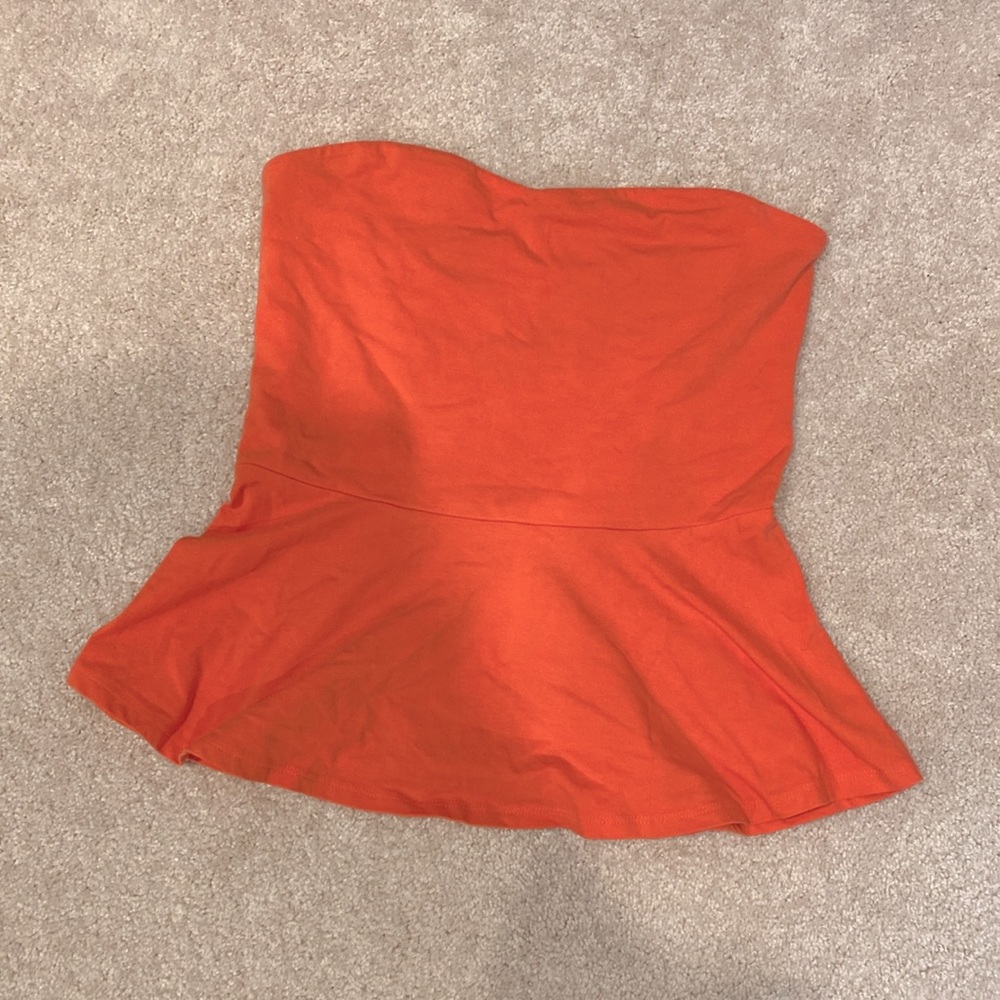 Express Peplum Tube Top, Size S
